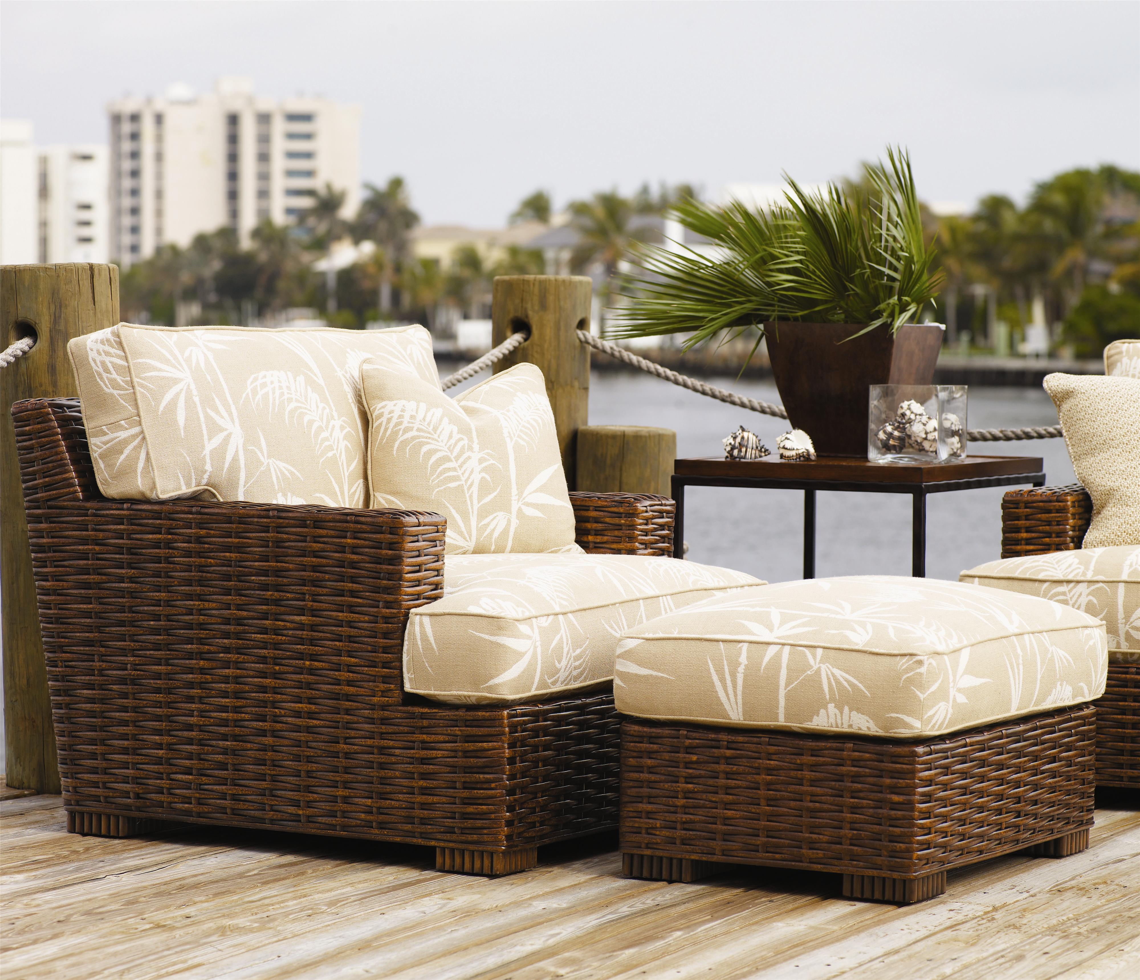 Tommy Bahama Home Ocean Club 1792 11 Woven Split Rattan Salina Chair Baer s Furniture Upholstered Chairs